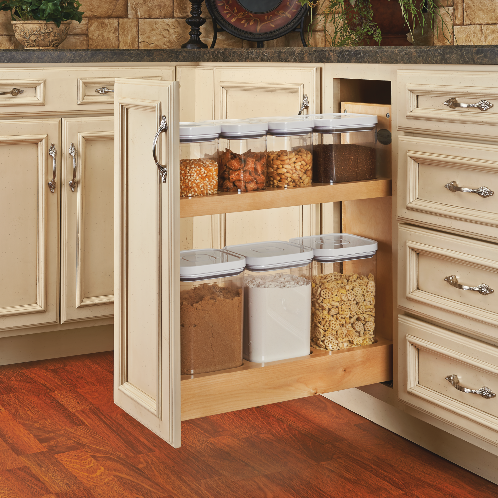 Base Cabinet Pullout Organizer with OXO Containers (Fits 12" Full Height Door Base)