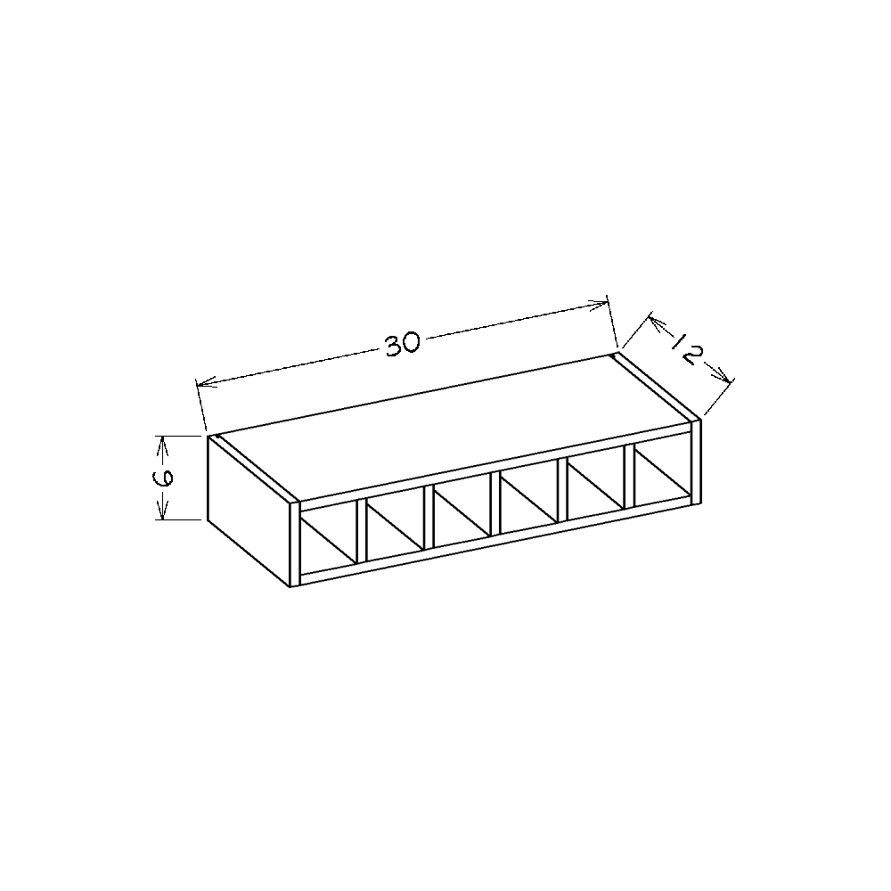 Casselberry Saddle 6"W x 30"H Wall Wine Cubby