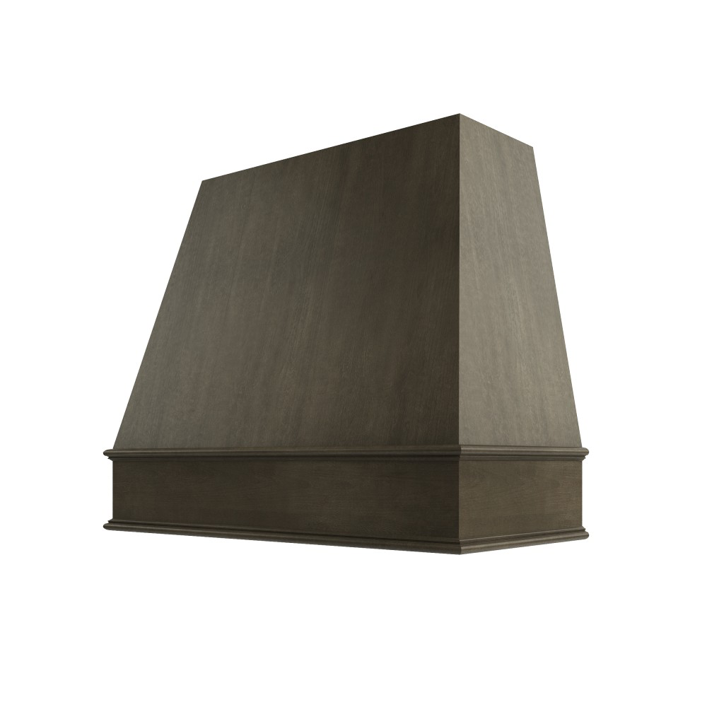 Raleigh Wood Range Hood with Tapered Front and Classic Moulding