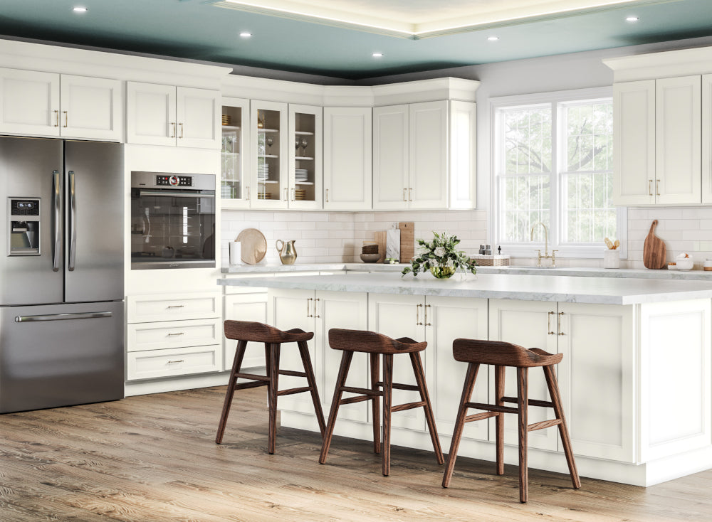 haven dune cabinets in kitchen with island