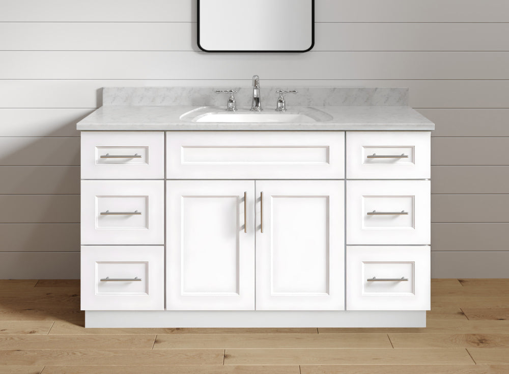 haven dune vanities with shiplap