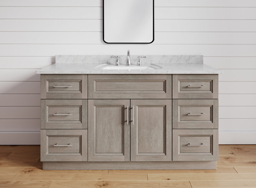 oxford mist vanities with shiplap