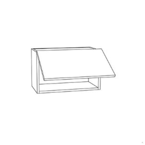 Whisper Blue Shaker 24" W x 15" H Horizontal Wall Cabinet