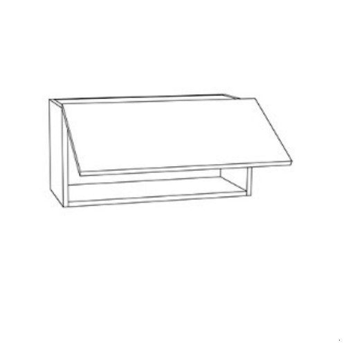 Whisper Blue Shaker 30" W x 18" H Horizontal Wall Cabinet
