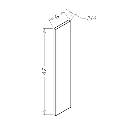 Oxford Sage 6"W x 42"H Base & Wall Filler