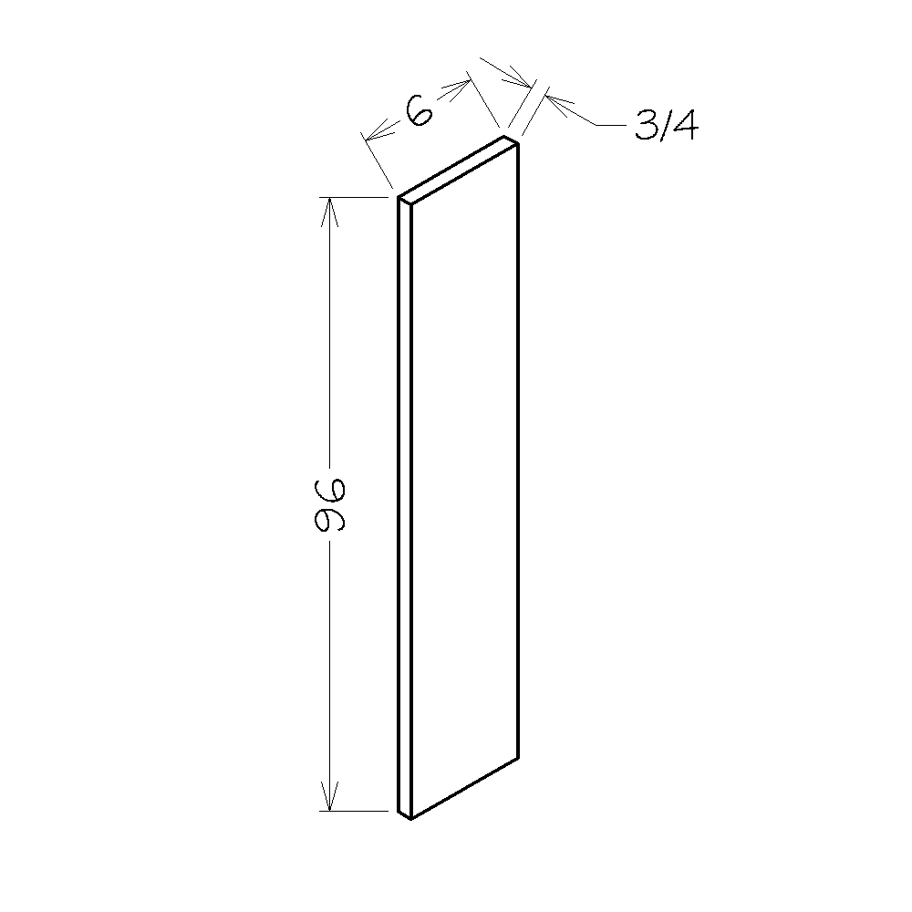 Dove Shaker 6"W x 96"H Tall Filler