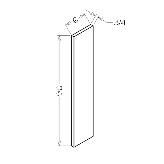 Dove Shaker 6"W x 96"H Tall Filler