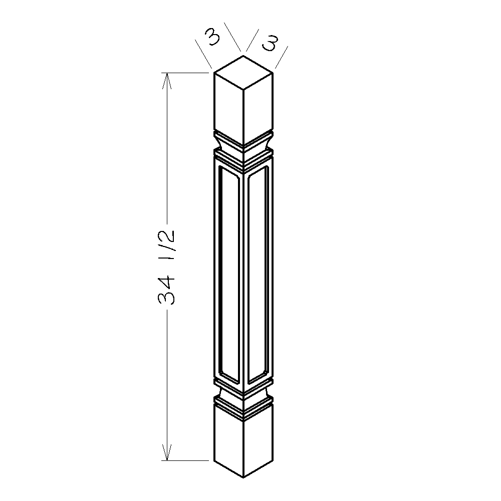 Casselberry Antique White Square Decorative Leg