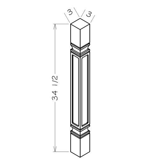 Oxford Toffee Square Decorative Leg
