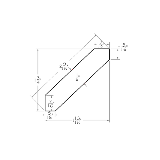 Dove Shaker 1 3/4"H Angle Crown Molding