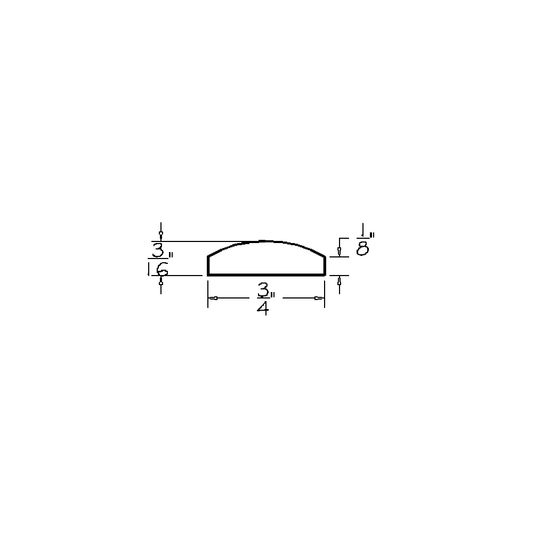 Oxford Sage 3/16"D x 3/4"H x 96"W Batten Moulding