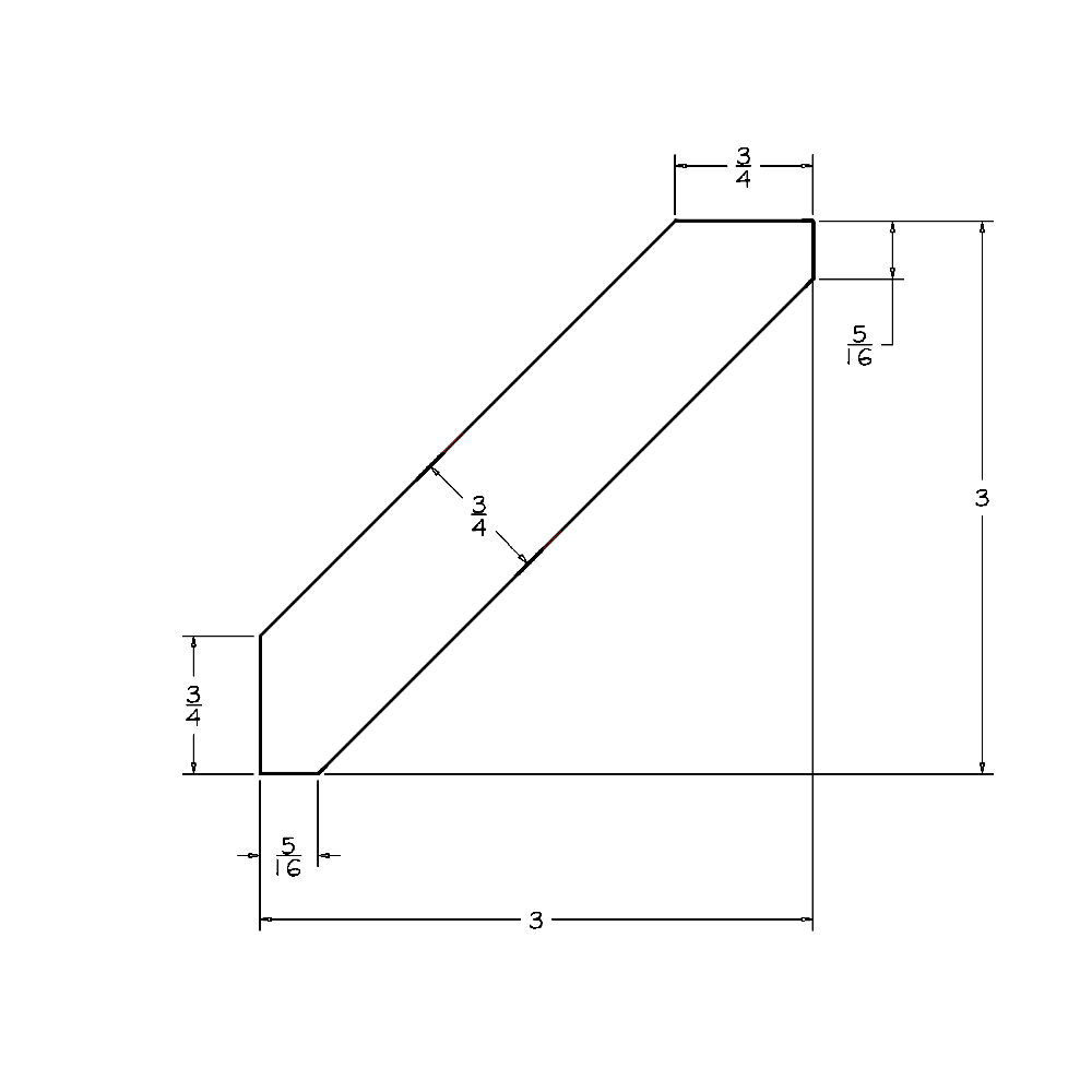 Dove Shaker 3"H Large Angle Crown Molding
