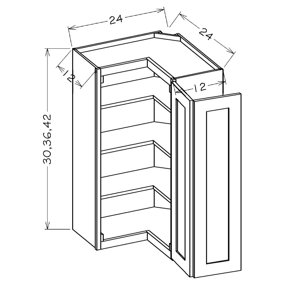 Dove Shaker 24"W x 42"H Wall Easy Reach