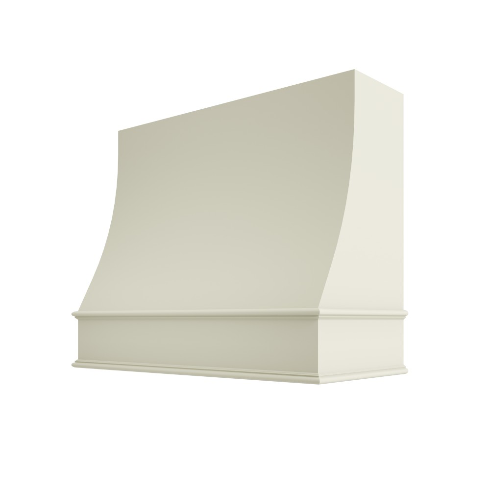 Charlotte Wood Range Hood with Sloped Front and Classic Moulding