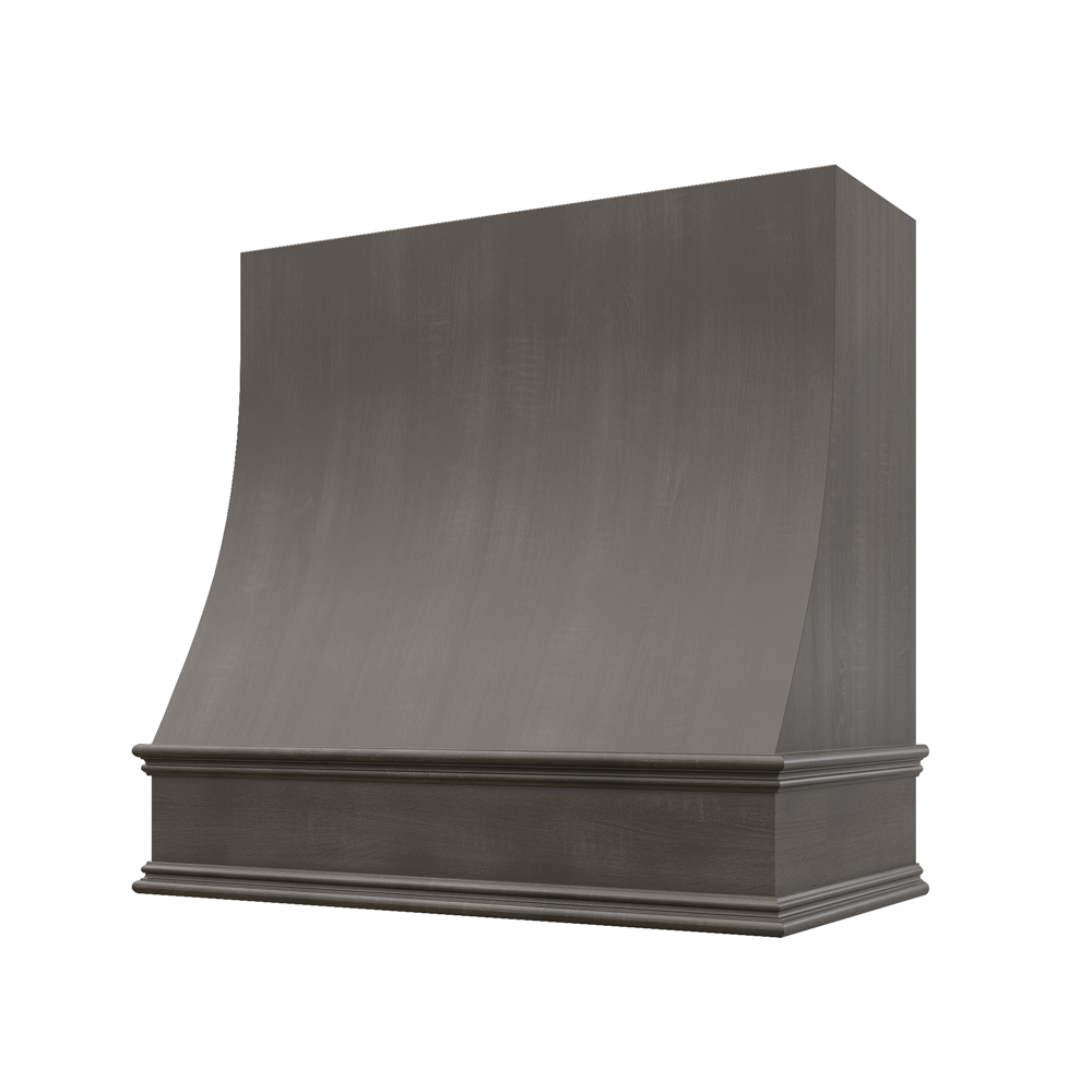 Charlotte Wood Range Hood with Sloped Front and Classic Moulding