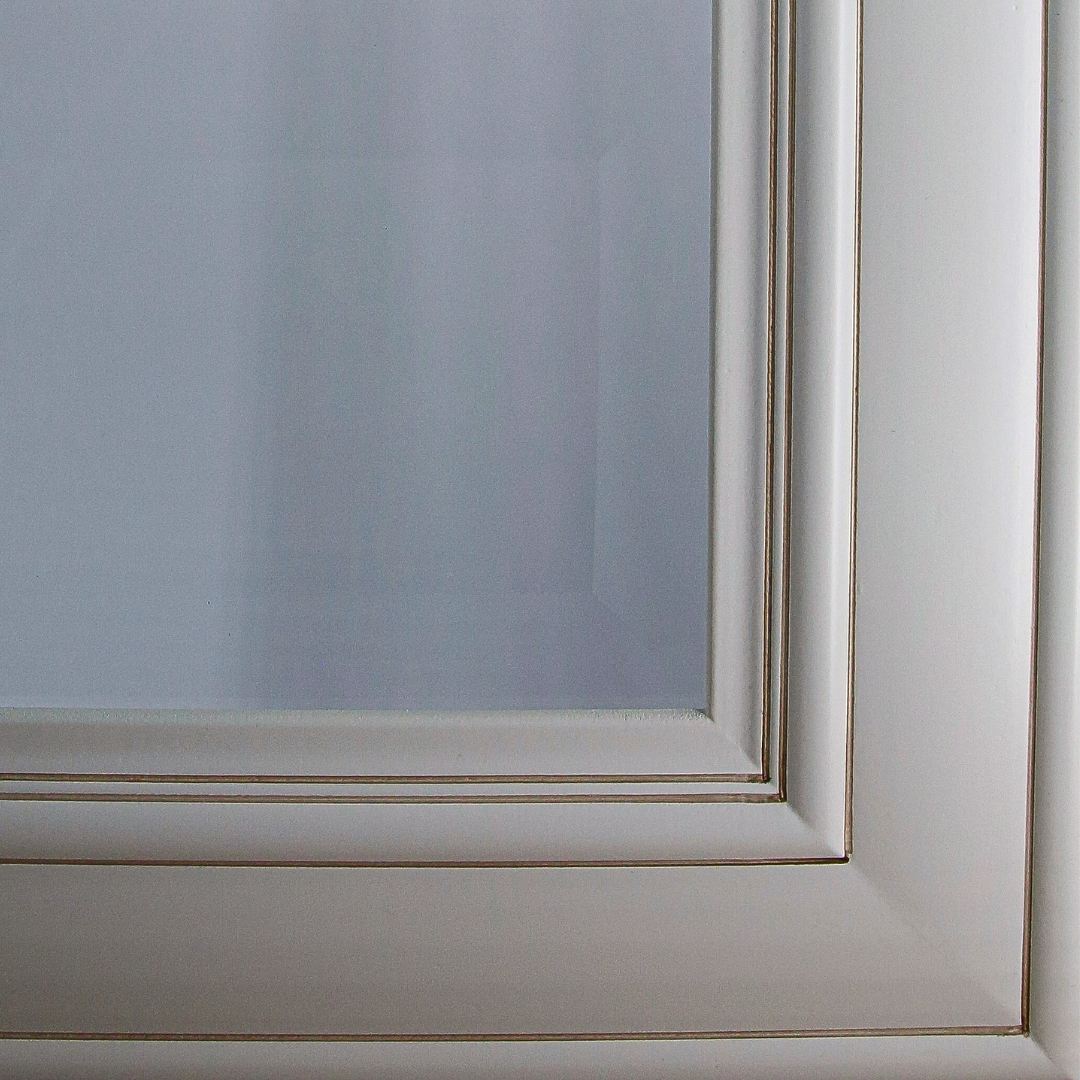 Beveled Glass Door Insert for Casselberry W1530GD close up