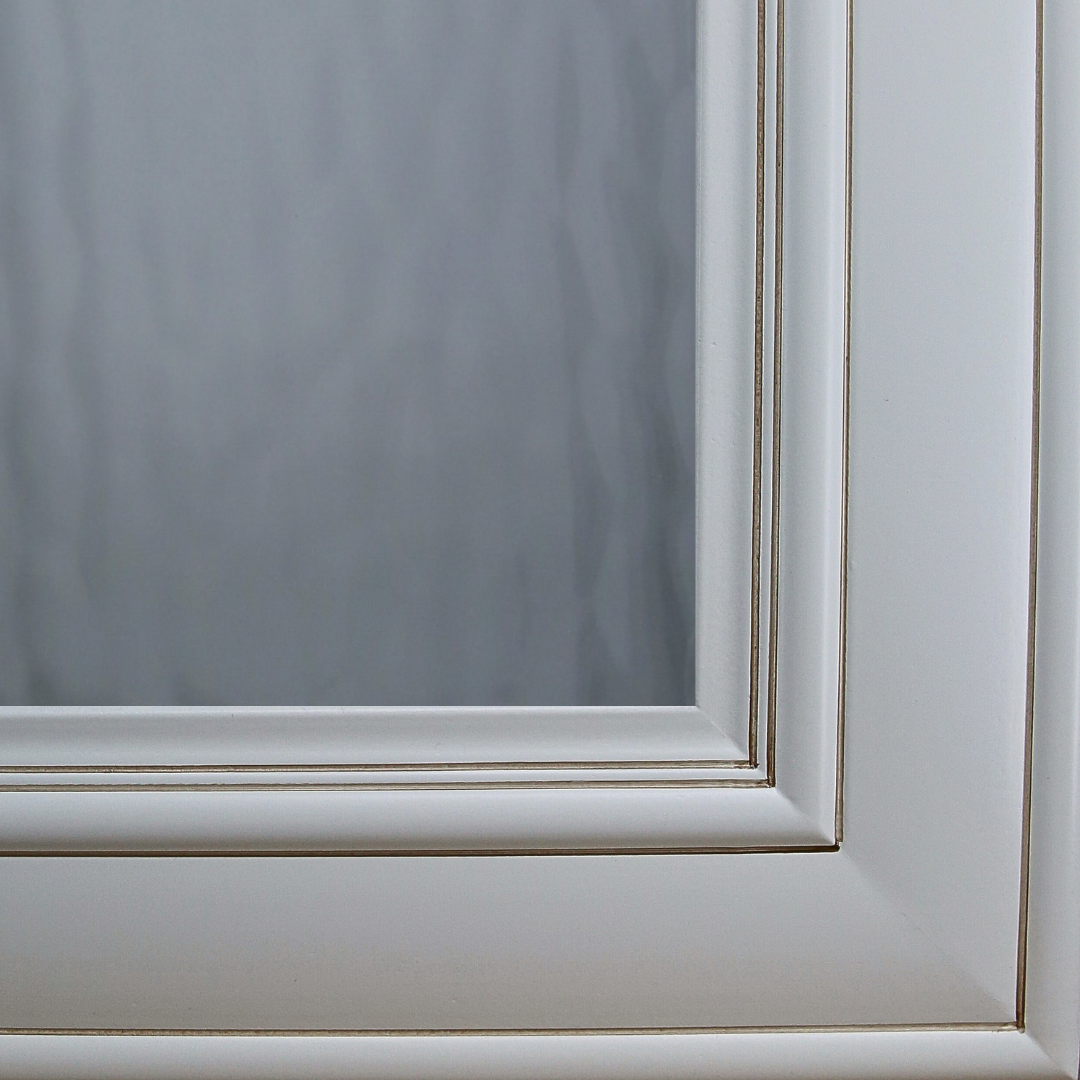 Clear Wavy Glass Door Insert for Casselberry W1530GD close up