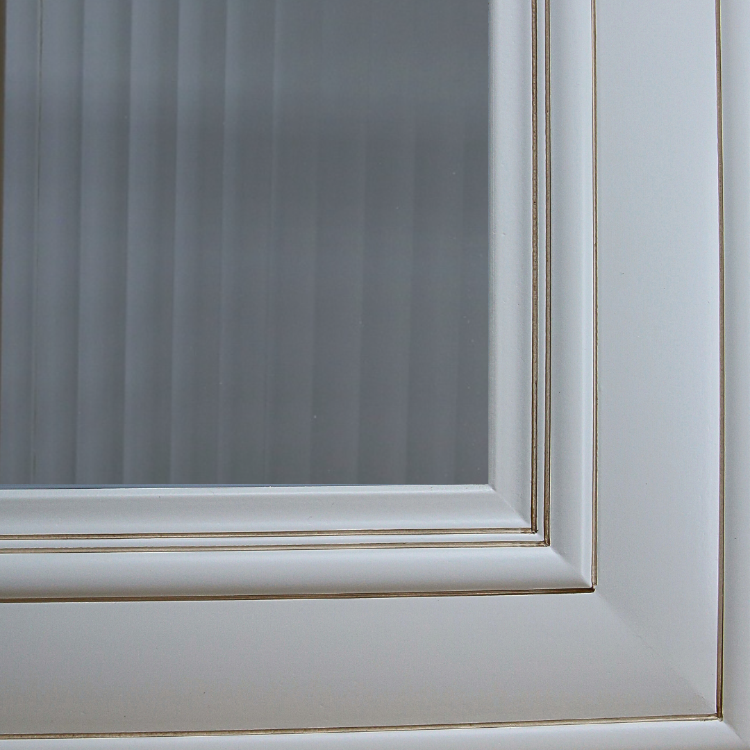 English Reeded Glass Door Insert for Casselberry W1530GD close up