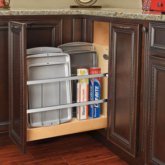 Base Tray Divider Pullout w/ Blum Soft Close (Fits 9" Full Height Door Base)