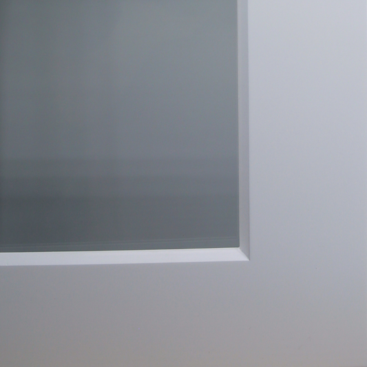 Clear Glass Door Insert for Shaker W1530GD close up