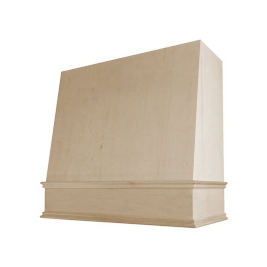 Wilmington Wood Range Hood with Angled Front and Classic Moulding