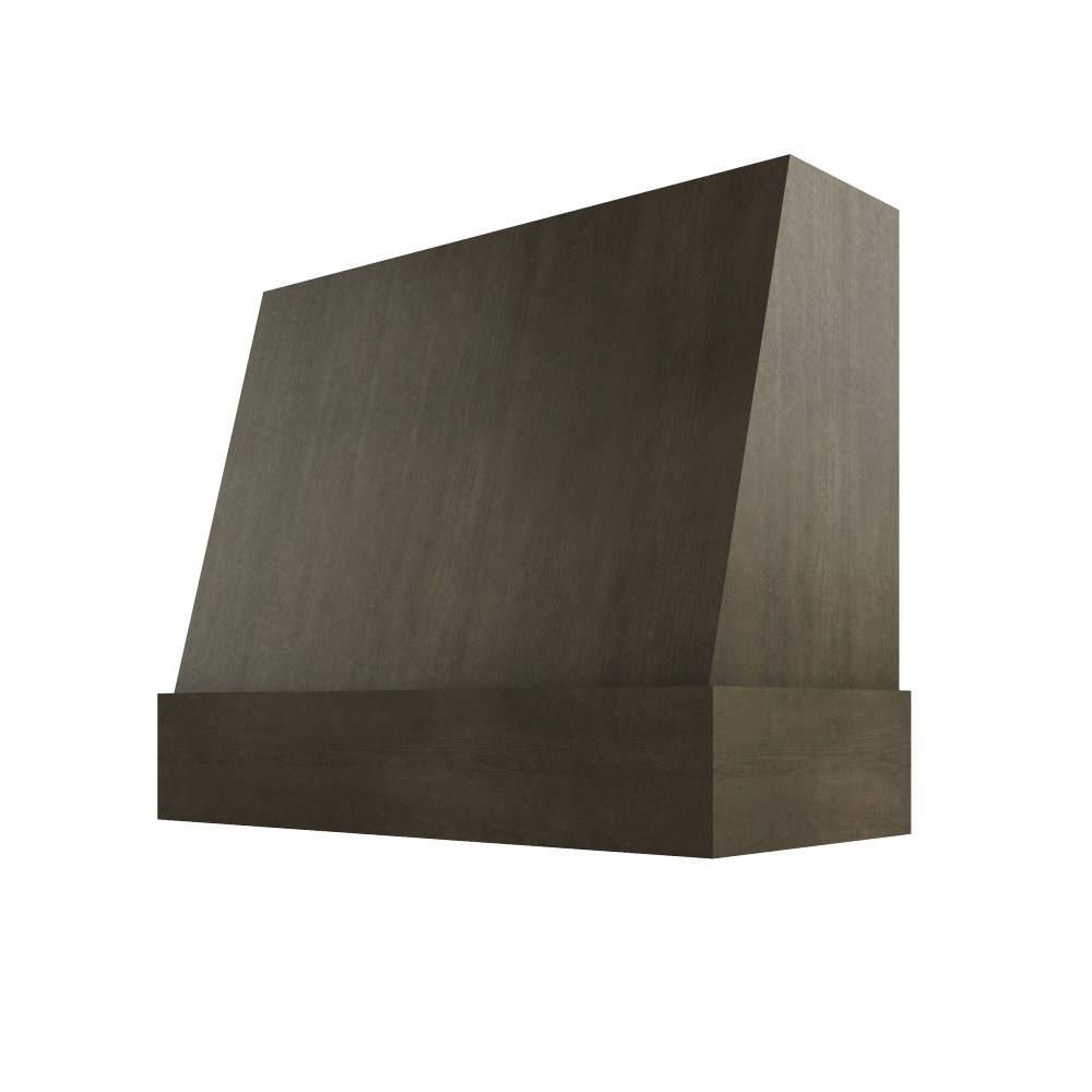 Wilmington Wood Range Hood with Angled Front and Matching Maple Band