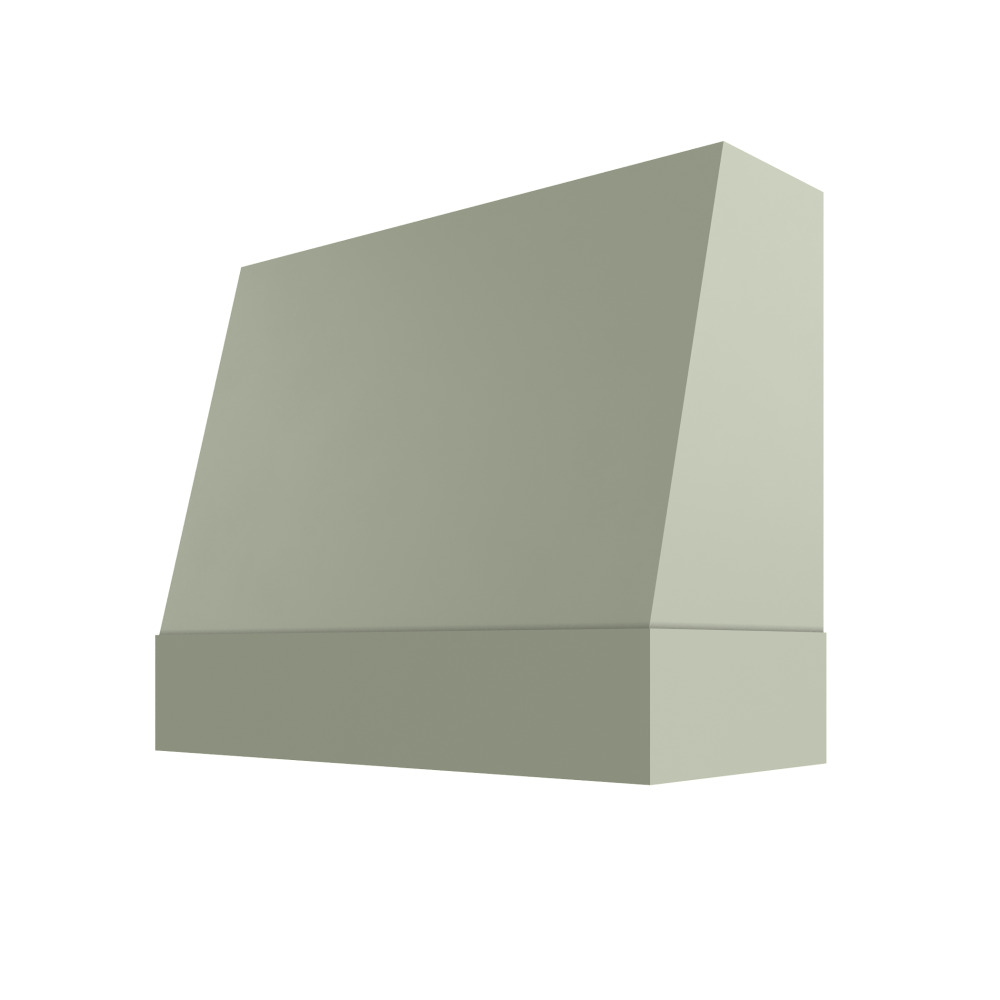 Wilmington Wood Range Hood with Angled Front and Matching Maple Band
