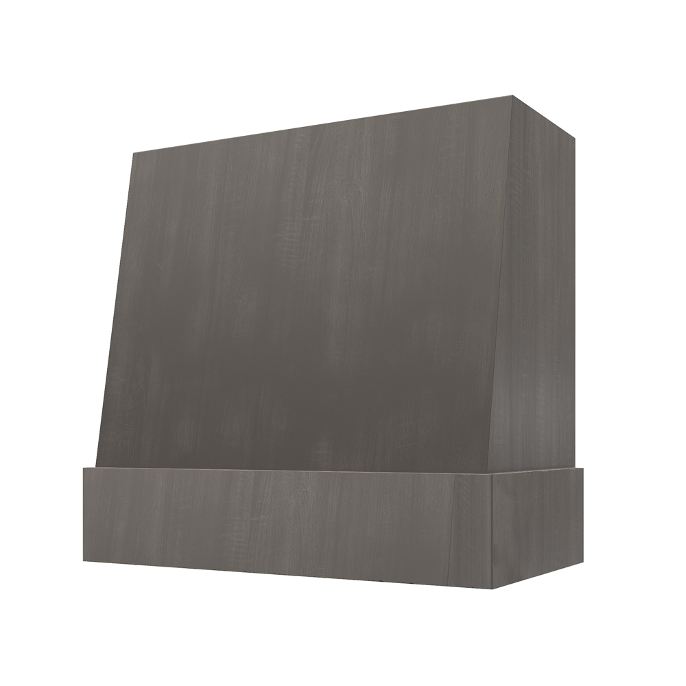 Wilmington Wood Range Hood with Angled Front and Matching Maple Band