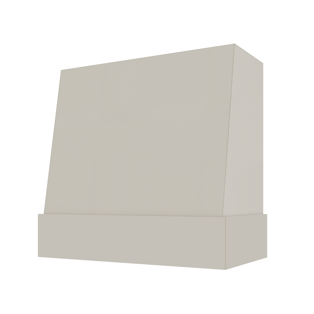 Wilmington Wood Range Hood with Angled Front and Matching Maple Band
