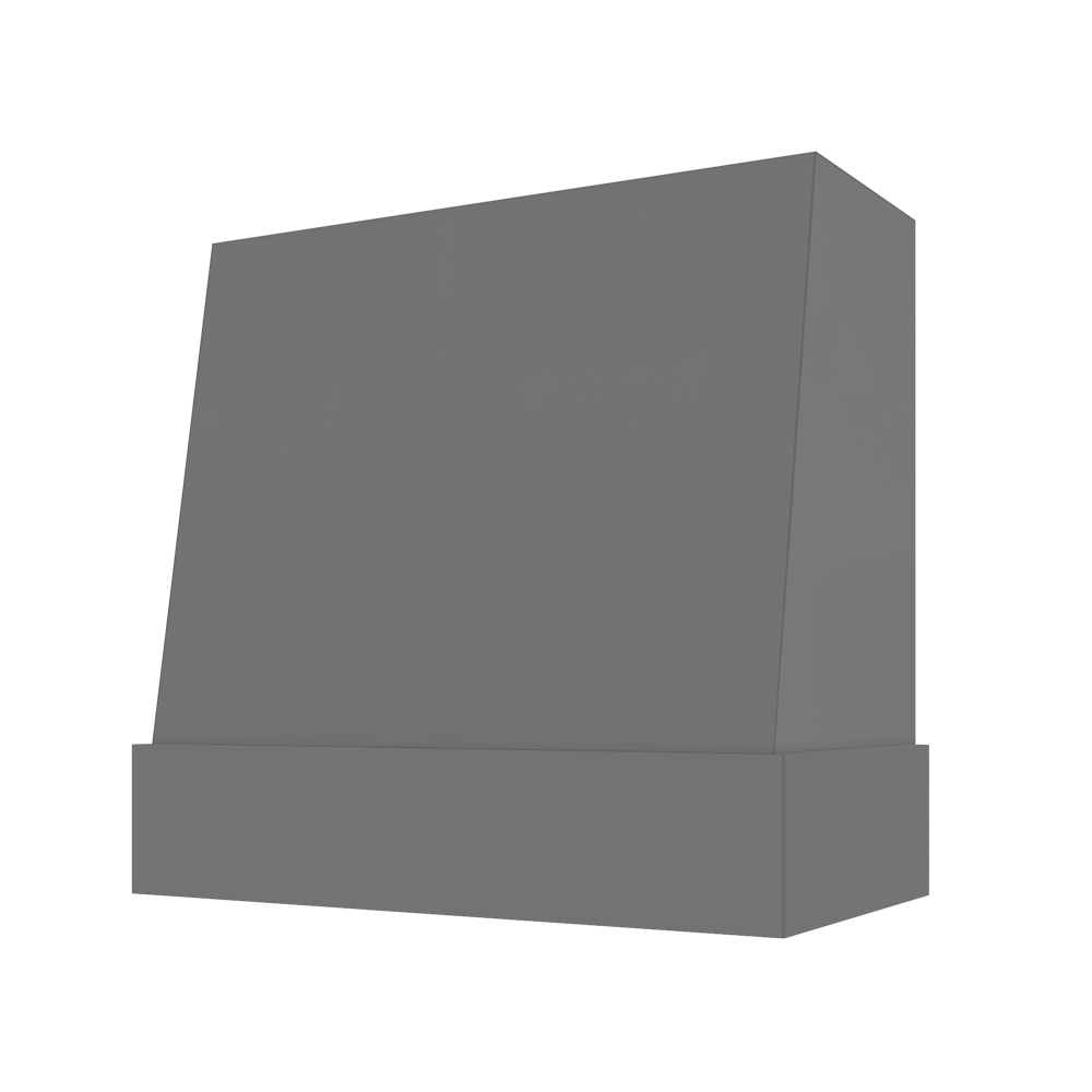 Wilmington Wood Range Hood with Angled Front and Matching Maple Band