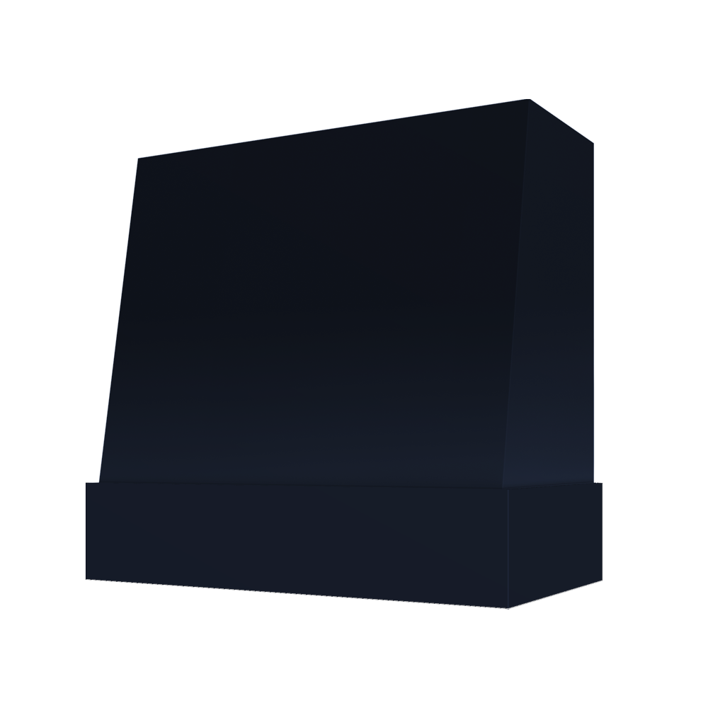 Wilmington Wood Range Hood with Angled Front and Matching Maple Band