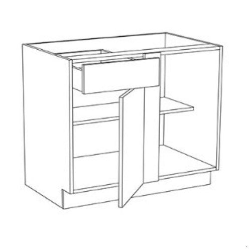 Sage Green Shaker 39" Base Blind Cabinet