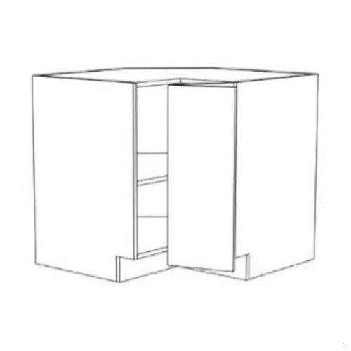 Whisper Blue Shaker 36" Base Cabinet with Lazy Susan