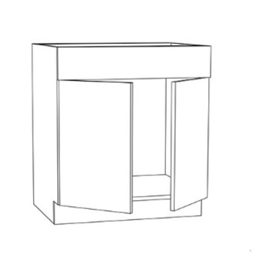 Forest Green Shaker 27" Sink Base Cabinet